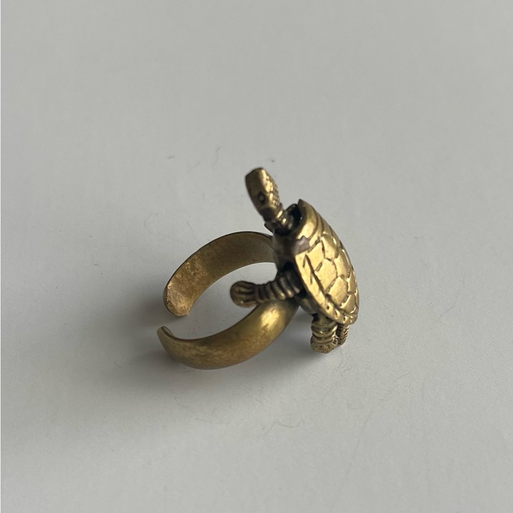 Copper Plated Turtle Adjustable Ring - image 4